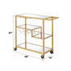 ACME Adamsen Champagne & Mirror Serving Cart Model 98354