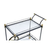 ACME Cyrus Black/Gold & Clear Glass Serving Cart Model 98370