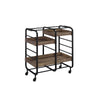 ACME Vorrik Black & Walnut Serving Cart Model 98410