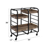 ACME Vorrik Black & Walnut Serving Cart Model 98410