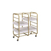 ACME Vorrik Gold & WhiteWashed Serving Cart Model 98412