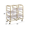 ACME Vorrik Gold & WhiteWashed Serving Cart Model 98412