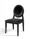 A&X Alice Transitional Black Lacquer Fabric Side Chair Model VGUNAA030