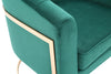 Modrest Trask Modern Green Velvet & Rosegold Accent Chair Model VGVCA016-GRN