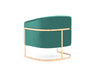 Modrest Trask Modern Green Velvet & Rosegold Accent Chair Model VGVCA016-GRN