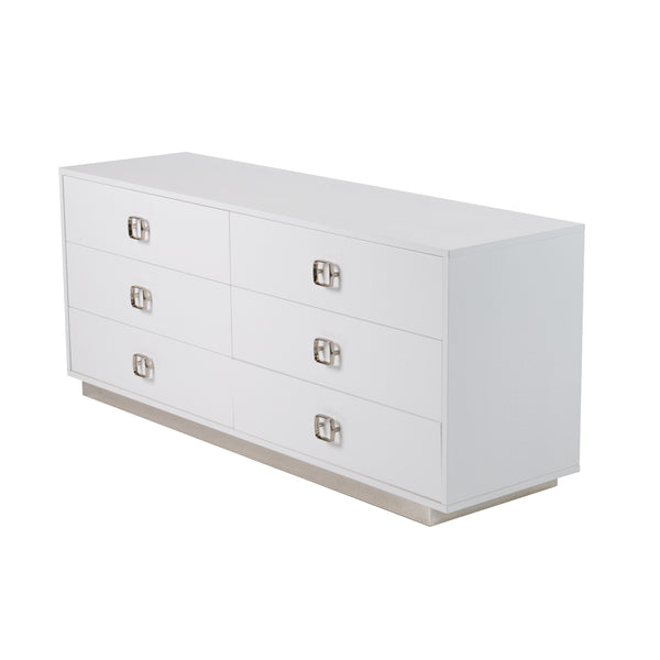 A&X Victoria Modern White Crocodile Dresser Model VGUNAW421-159-CROC