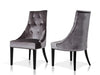Charlotte Grey Velour Dining Chair (Set Of 2) Model VGUNAA031-GRY