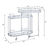 ACME Piffo Clear Glass & Chrome Serving Cart Set Model AC00162