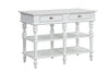 ACME Rorratt Marble Top & White Kitchen Island Model AC00186