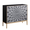ACME Quilla Black Gray & Brass Console Table Model AC00200