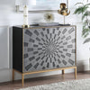 ACME Quilla Black Gray & Brass Console Table Model AC00200