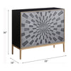 ACME Quilla Black Gray & Brass Console Table Model AC00200