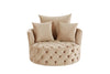 ACME Zunyas Beige Velvet Accent Chair with Swivel Model AC00290