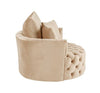 ACME Zunyas Beige Velvet Accent Chair with Swivel Model AC00290