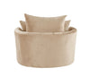 ACME Zunyas Beige Velvet Accent Chair with Swivel Model AC00290