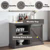 ACME Gauri Natural Marble Top & Gray Oak Kitchen Island Model AC00308