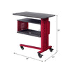 ACME Cargo Red Accent Table with Wall Shelf Model AC00361