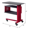 ACME Cargo Red Accent Table with Wall Shelf Model AC00361
