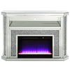 ACME Noralie Mirrored & Faux Diamonds Fireplace with LED Model AC00508