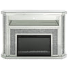 ACME Noralie Mirrored & Faux Diamonds Fireplace with LED Model AC00508