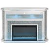 ACME Noralie Mirrored & Faux Diamonds Fireplace with LED Model AC00508