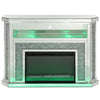 ACME Noralie Mirrored & Faux Diamonds Fireplace with LED Model AC00508