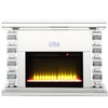 ACME Noralie Mirrored & Faux Diamonds Fireplace with Bluetooth Model AC00509