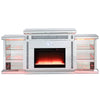 ACME Noralie Mirrored & Faux Diamonds Fireplace with LED & Bluetooth Model AC00518
