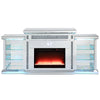 ACME Noralie Mirrored & Faux Diamonds Fireplace with LED & Bluetooth Model AC00518