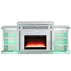 ACME Noralie Mirrored & Faux Diamonds Fireplace with LED & Bluetooth Model AC00518