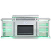 ACME Noralie Mirrored & Faux Diamonds Fireplace with LED & Bluetooth Model AC00518