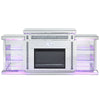 ACME Noralie Mirrored & Faux Diamonds Fireplace with LED & Bluetooth Model AC00518