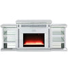 ACME Noralie Mirrored & Faux Diamonds Fireplace with LED & Bluetooth Model AC00518