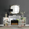 ACME Noralie Mirrored & Faux Diamonds Fireplace with LED & Bluetooth Model AC00518