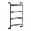 ACME Brantley Oak & Sandy Black Wall Rack with 4 Shelves Model AC00737