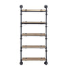 ACME Brantley Oak & Sandy Black Wall Rack with 5 Shelves Model AC00738