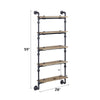 ACME Brantley Oak & Sandy Black Wall Rack with 5 Shelves Model AC00738