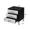 ACME Myles Black Silver & Gold Nightstand Model AC00842