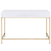 ACME Ottey White High Gloss & Gold Vanity Desk(Same 92540) Model AC00899