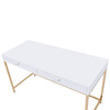 ACME Ottey White High Gloss & Gold Writing Desk(Same AC00899) Model 92540