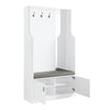 ACME Buck II White High Gloss Hall Tree Model AC01030
