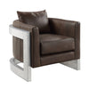 ACME Betla Espresso Top grain Leather Accent Chair Model AC01987