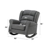 ACME Fabien Gray Fabric Rocking Chair Model AC02183