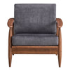 ACME Alisa Charcoal Fabric & Brown Accent Chair Model AC02377