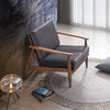 ACME Alisa Charcoal Fabric & Brown Accent Chair Model AC02377