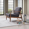 ACME Alisa Charcoal Fabric & Brown Accent Chair Model AC02377