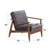 ACME Alisa Charcoal Fabric & Brown Accent Chair Model AC02377