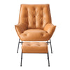 ACME Zusa Sandstone Top Grain Leather Accent Chair & Ottoman Model AC02379