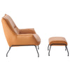 ACME Zusa Sandstone Top Grain Leather Accent Chair & Ottoman Model AC02379