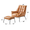 ACME Zusa Sandstone Top Grain Leather Accent Chair & Ottoman Model AC02379